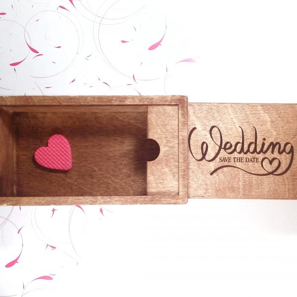 Коробка на свадьбу из дерева “Wedding”