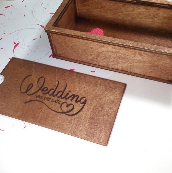 Коробка на свадьбу из дерева “Wedding”