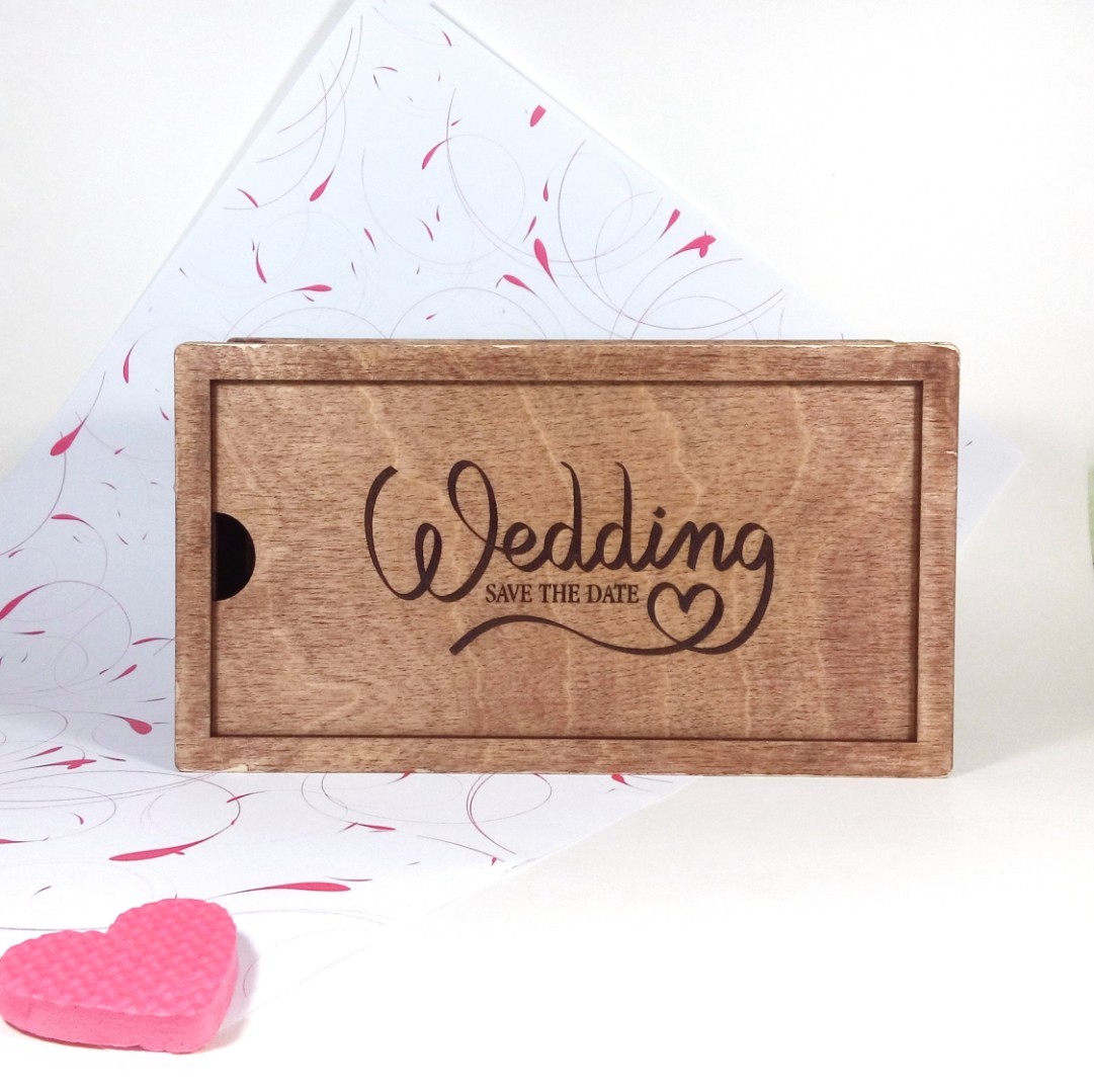 Коробка на свадьбу из дерева “Wedding”