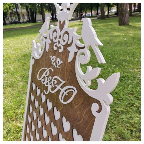 Свадебная рамка-копилка для пожеланий