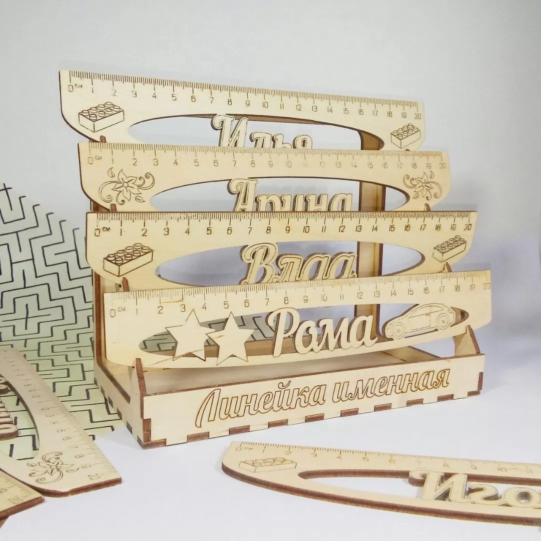 Линейка именная деревянная “Алиса”, 20 см