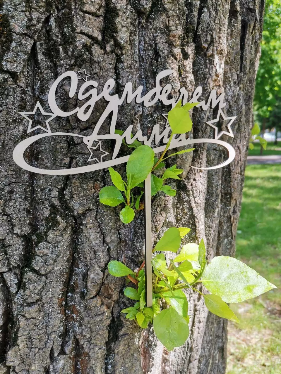 Топпер из фанеры “С дембелем”